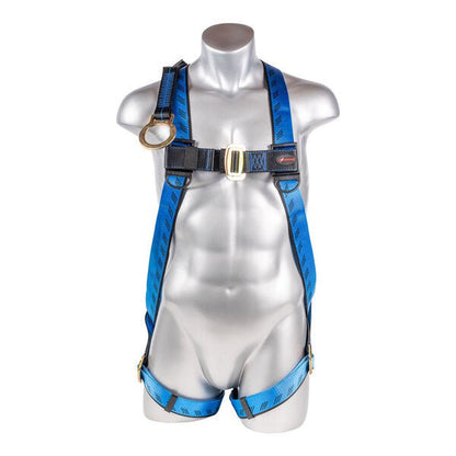 Kapture 3 Point Essential Full Body Harness - Dorsal D-Ring with 18" Ext O-Ring - Pull Thru Legs