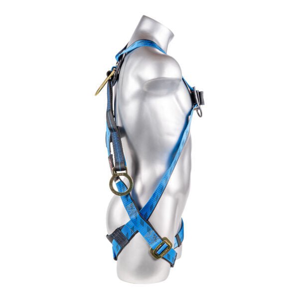 Kapture 3 Point Essential Full Body Harness - Dorsal D-Ring with 18" Ext O-Ring - Pull Thru Legs
