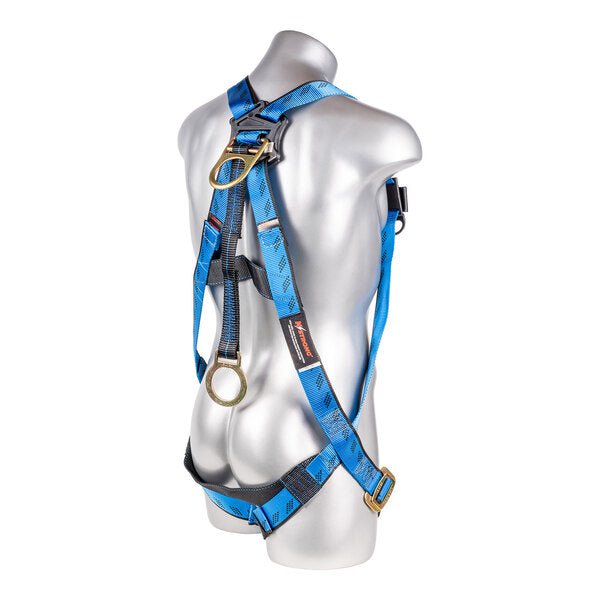 Kapture 3 Point Essential Full Body Harness - Dorsal D-Ring with 18" Ext O-Ring - Pull Thru Legs