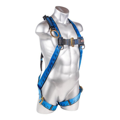 Kapture 3 Point Essential Full Body Harness - Dorsal D-Ring with 18" Ext O-Ring - Pull Thru Legs