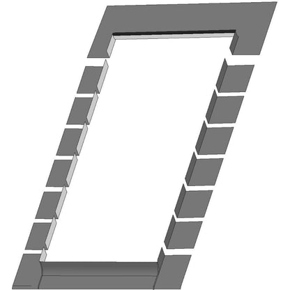 Aluminum Low-Profile Shingle Roof Flashing Kit for Deck Mount Skylight - All Sizes