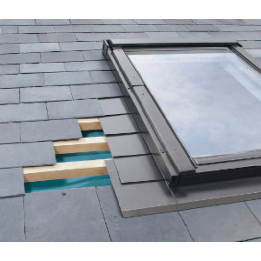 Aluminum Low-Profile Shingle Roof Flashing Kit for Deck Mount Skylight - All Sizes