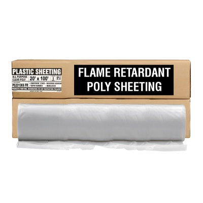 20ft x 100ft x 6mm FR  Poly Sheeting - (25 Rolls)