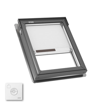 VELUX Fixed Deck Mount Skylight - White Solar Powered Shade