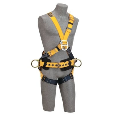 Cross Over Construction Climbing Harnesses, Back, Front & Side D-Rings- All Sizes