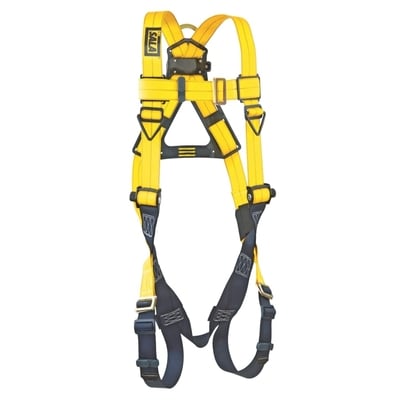 Cross Over Climbing Harness, Back and Front D-Rings, Pass Thru Buckle