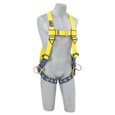 Delta Vest Style Positioning Harness, Back&Side D-Rings, Pass Thru Buckle Legs - All Sizes