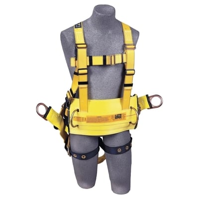 Delta Derrick Harness with Pass Thru Connection, Extended Back D-Ring - All Sizes