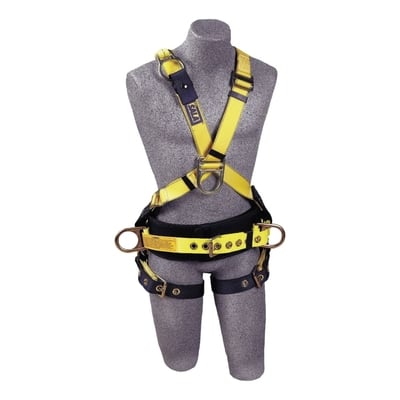 Delta II No-Tangle Crossover Harness, Back/ide/Front D-Rings, 18" Ext