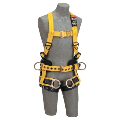 Delta Vest Style Tower Climbing Harnesses, Back, Front & Side D-Rings - All Sizes