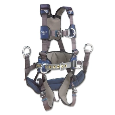 ExoFit NEX Tower Climbing Harnesses, Back/Front/Side D-Rings, Q.C - All Sizes