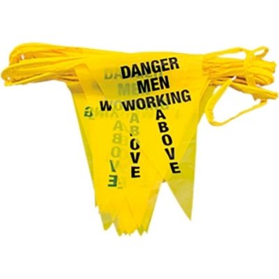 60 Ft Yellow Perimeter Warning Line Pennants