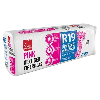 Owens Corning R-19 Un-Faced Fiberglass Insulation Batts (All Sizes)
