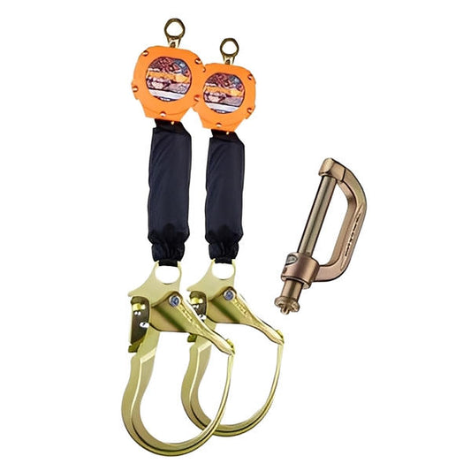 Werner Bantam 6' Twin Leg Leading Edge Self Retracting Lifeline With LE Al Rebar Hook R433006le R Werner Bantam 6' Twin Leg Leading Edge Self Retracting Lifeline With LE Al Rebar Hook R433006le R