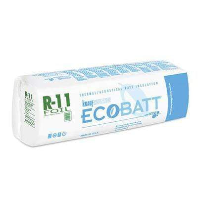 Knauf Ecobatt R-11 Foil Faced Fiberglass Insulation Batts - 3.5 in x 16 in x 96 in Batts