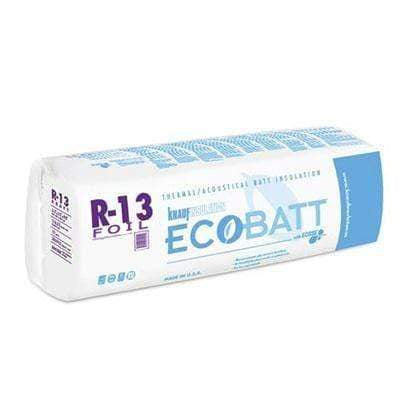 Knauf Ecobatt R-13 Foil Faced Fiberglass Insulation Batts