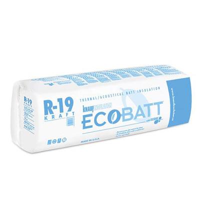 Knauf Ecobatt R-19 Kraft Faced Fiberglass Insulation Batts - All Sizes Batts