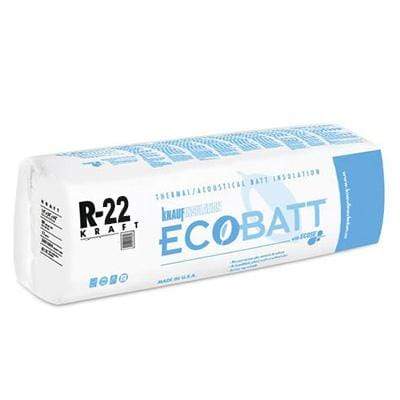 Knauf Ecobatt R-22 Kraft Faced Fiberglass Insulation Batts 6.5" x 15" x 48" Batts