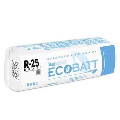 Ecobatt R-25 Kraft Faced Fiberglass Insulation Batts - All Sizes Batts