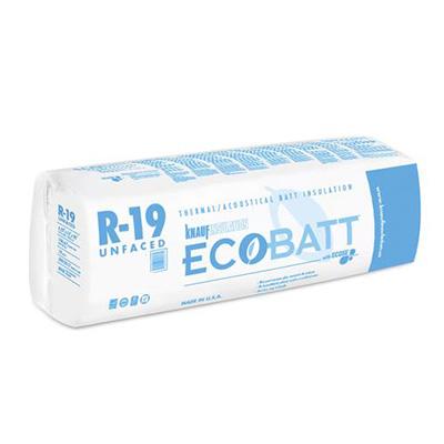 Knauf Ecobatt R-19 Unfaced Fiberglass Insulation Batts - All Sizes Batts