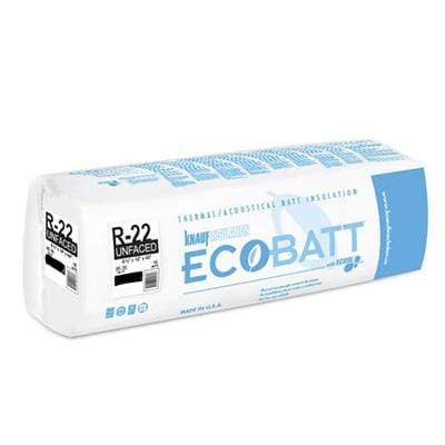 Knauf Ecobatt R-22 Unfaced Fiberglass Insulation Batts 6.5" x 23" x 48" Batts