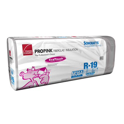 Owens Corning EcoTouch R19 Unfaced 6.25 in x 24 in x 48 in Sonobatt in Bag Insulation Sonobatt