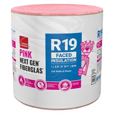 Owens Corning R-19 Unfaced Continuous Roll Insulation 6.25 in. x 15 in. x 470 in.