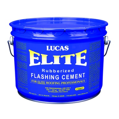 Elite Flashing Cement #776 - Rubberized Wet/Dry Premium - Full Range 3 Gallon Bucket
