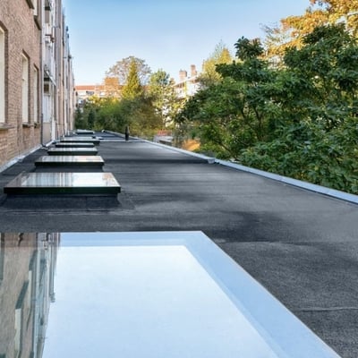 Fakro DMF DU6 Manual Vented Flat Roof Deck-Mounted Skylight Triple glazed