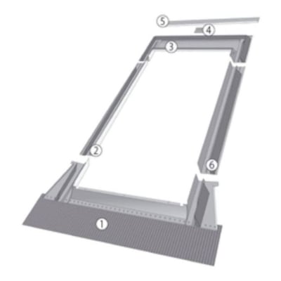 Fakro Aluminum High-Profile Tile Roof Flashing Kit for Pivot Windows