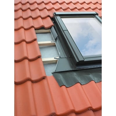 Fakro Aluminum High-Profile Tile Roof Flashing Kit for Deck Mount Skylight