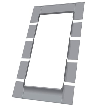 Fakro Aluminum Low-Profile Shingle Roof Flashing Kit for Curb Mount Skylight
