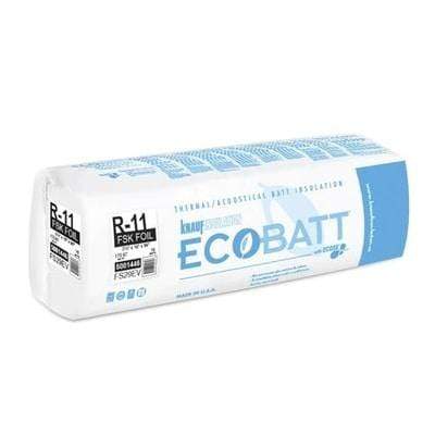 Knauf Ecobatt R-11 FSK-25 Fiberglass Insulation Batts - 3.5 in x 16 in x 96 in Batts