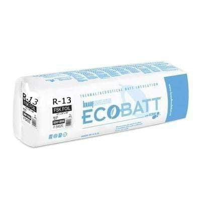 Knauf Ecobatt R-13 FSK-25 Fiberglass Insulation Batts - 3.5 in x 16 in x 96 in Batts