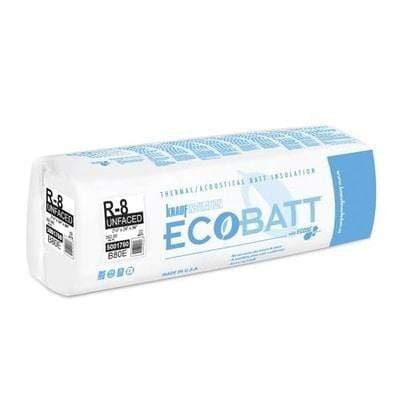 Ecobatt R-8 Unfaced Fiberglass Insulation Batts - All Sizes Batts