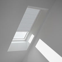 Load image into Gallery viewer, Velux Fixed Curb Mount Skylight with Laminated Low-E3 Glass and White Solar Powered Room Darkening Blind
