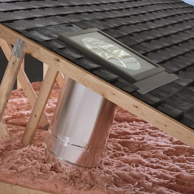 Velux 14 in. Flat Glass Rigid Sun Tunnel with Low Profile Metal Flashing